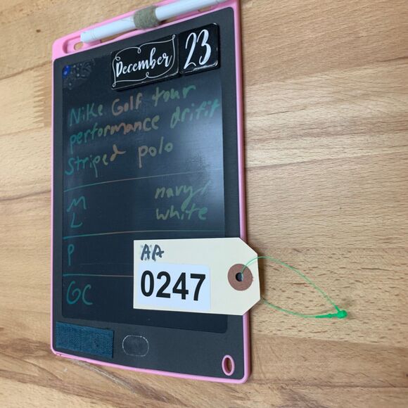 Nike Golf Shirt Mens L Large Navy White Striped Tour Performance Dri Fit Polo - Picture 11 of 12